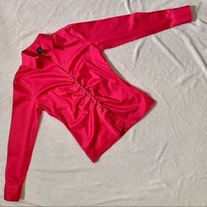 Saks Fifth Avenue Pink Slim Waist Button Up Shirt